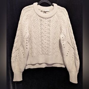 Veronica Beard Chunky Fisherman Sweater Large
